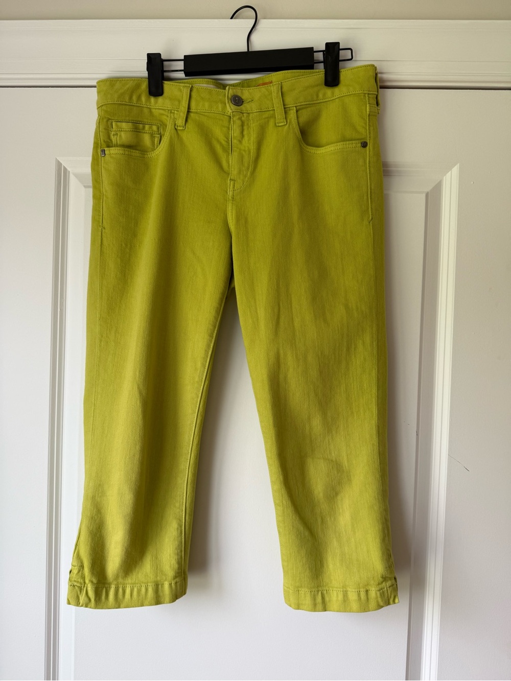 Anthropologie Pilcro & The Letterpress Crop Jeans, Lime Green, Size 29